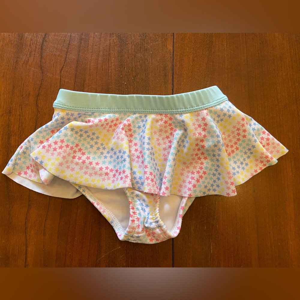 UV Skinz Girls Size 3T Colorful Stars Printed Bikini Bottom Swim Skirt